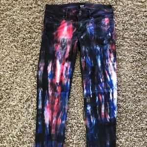 Hudson black/red/white/blue jeans waist  sz 29